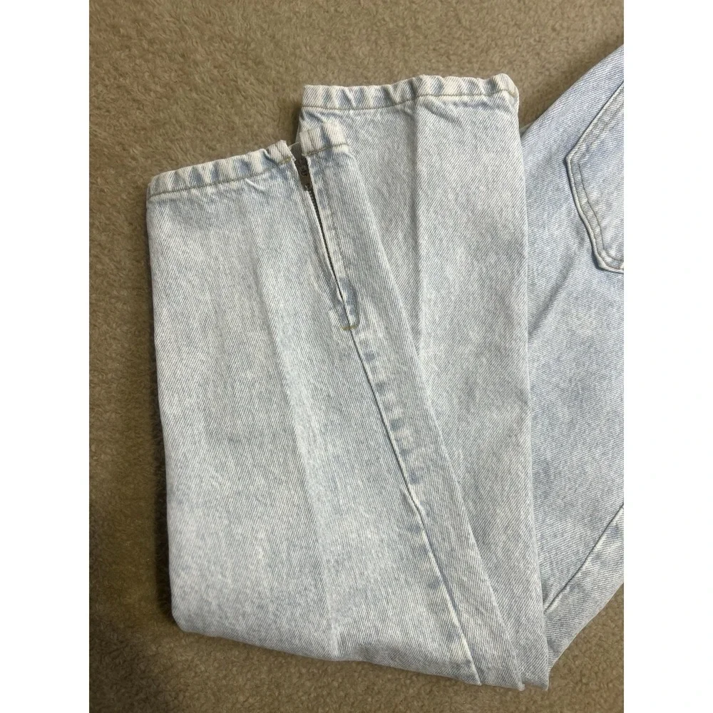 Vintage Hot & the Gang Jeans Ankle Zip Acid Washed Womens 11 Distressed USA MADE